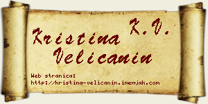 Kristina Veličanin vizit kartica